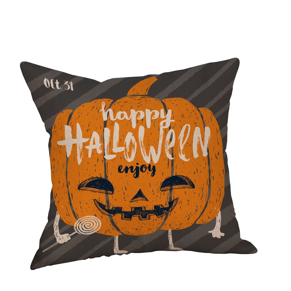 Happy Halloween Наволочки хлопок лен подушки тыквы призраки наволочка для Спальня стул Home наволочка