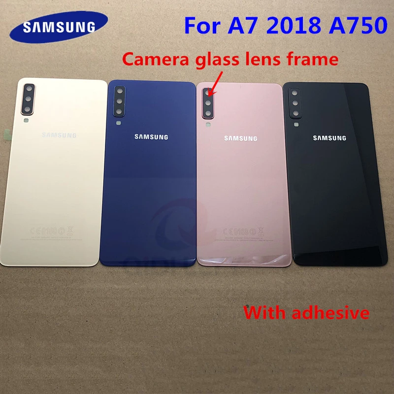 For Samsung Galaxy A7 2018 A750F SM A750 Battery Back Cover Door Housing Replacement Repair Parts + ear Camera Glass Lens Frame|Phone Case & AliExpress