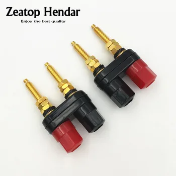 

50Pcs Long Banana Plug Bingding Post Terminals Connector Dual 2-way Banana Plug Socket for Speaker Amplifier