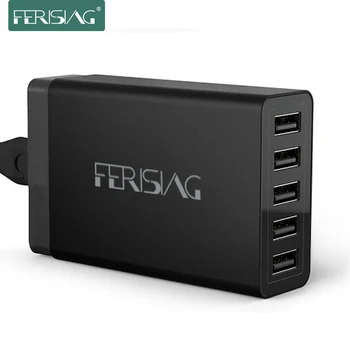 

FERISING 5 Port 8A USB Desktop Fast Charger Doctor Wall Charging EU US Plug Home office Mobile Charger for iPhone Samsung Xiaomi