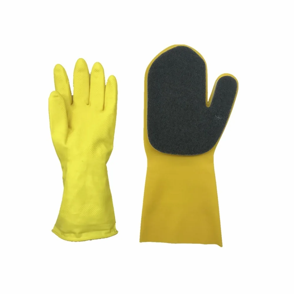 Washing Up Gloves Melamine Dish Sponge Dishwashing Glove Kitchen Garden Cleaning Magic Sponge Scouring Cloth Latex Gloves (22)
