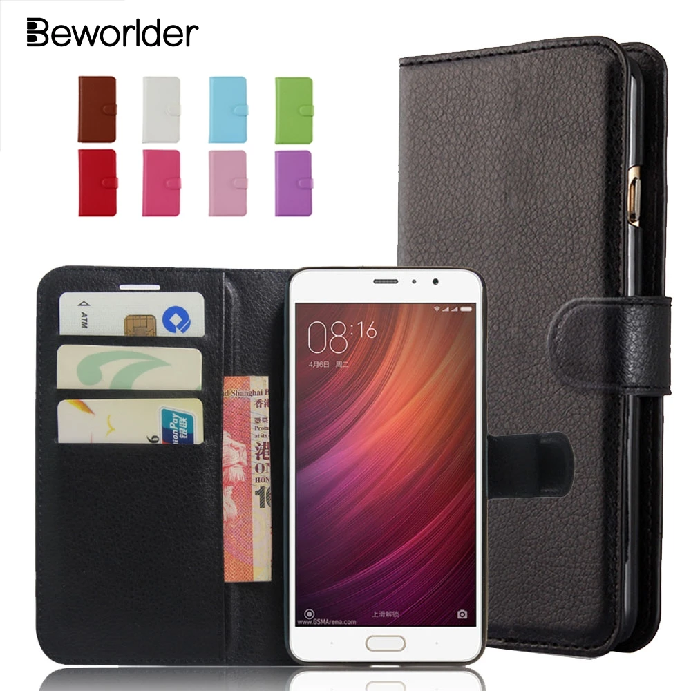 

Beworlder For Xiaomi Redmi Pro Cases Lichee Wallet PU Leather Case Flip Card Slots Stander Smart Phone Cover Bags For Redmi Pro