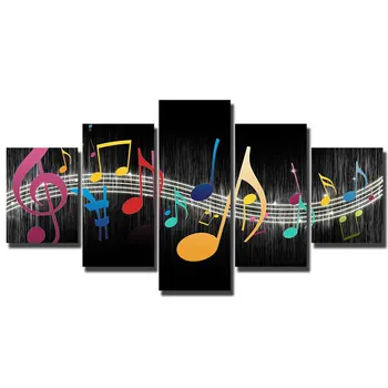 

Artryst 5 pieces happy notes canvas children room living room wall decoration painting cotton canvas print home decor WY205