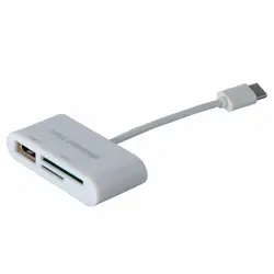 3 в 1 USB кардридер адаптер Тип C кабель SD Micro SD TF камера подключение для Macbook Pro type-C порт