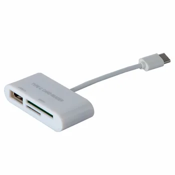 

3 in 1 USB Card Reader Adapter Type C Cable SD Micro SD TF Camera Connection for Mobile Phone Pro Type-C Port