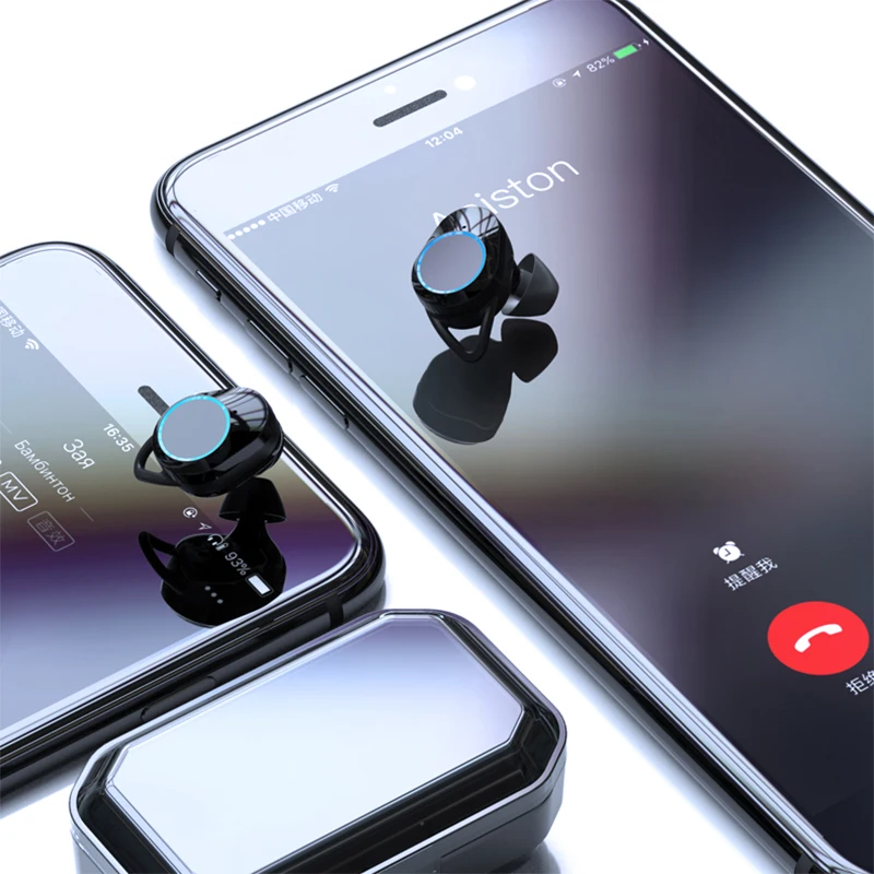 Powstro TWS беспроводные наушники Bluetooth наушники 5,0 беспроводные наушники 9D стерео гарнитура с зарядным устройством 3300 мАч power Bank