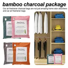 Очиститель твердый автомобильный освежитель воздуха удаляет запах автомобиля 100 г активированные аксессуары из углеродного сплава натуральный бамбуковый уголь пакет очиститель воздуха
