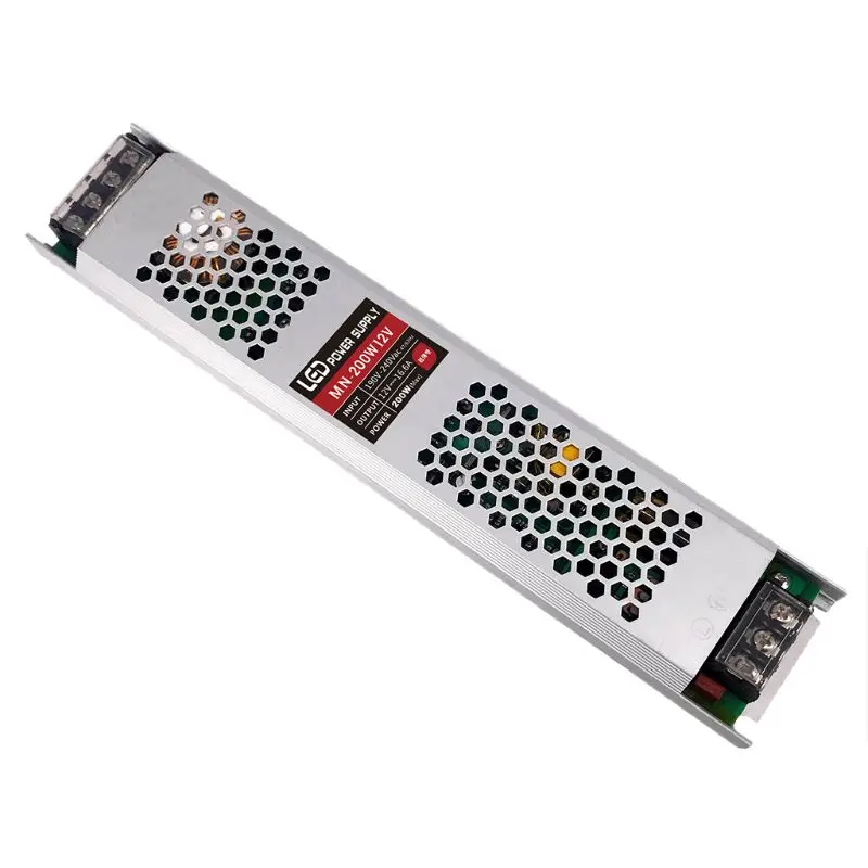 AC190-240V для DC12V ультра тонкий светодиодный Питание освещения трансформатор для Светодиодные ленты света