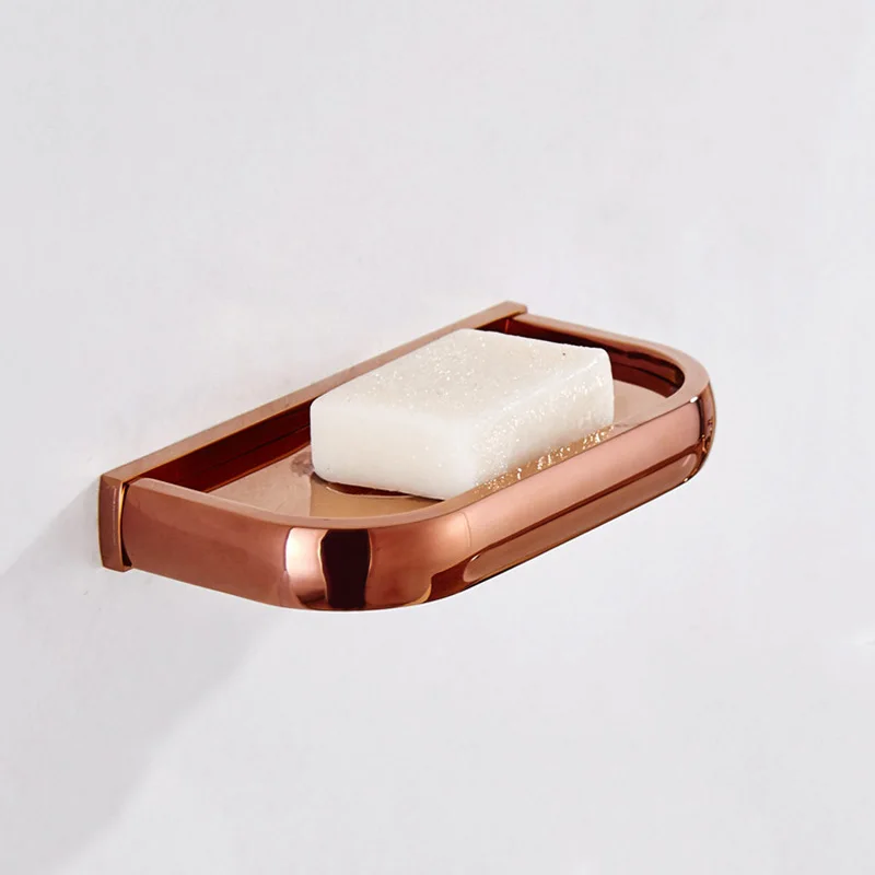 Billige Rose Gold Papier Halter Antike Dusche Seife Dish WC Pinsel Halter Keramik Tasse Halter Messing Luxus Bad Zubehör Robe Haken