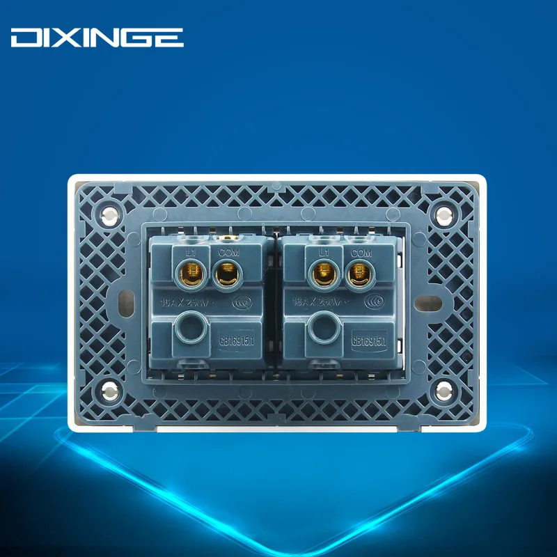 القياسية الأمريكية 118 مللي متر PC لوحة الجدار التبديل ل المنزلية امدادات الطاقة 2 عصابة 1Way التبديل 110-250 V 10-16A