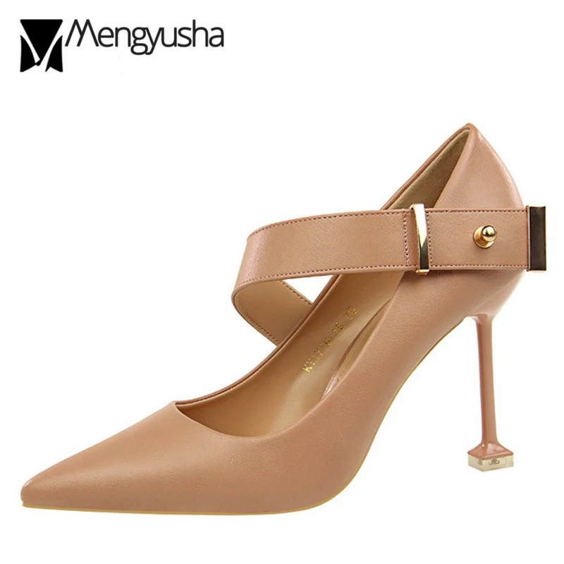 brown and white pumps