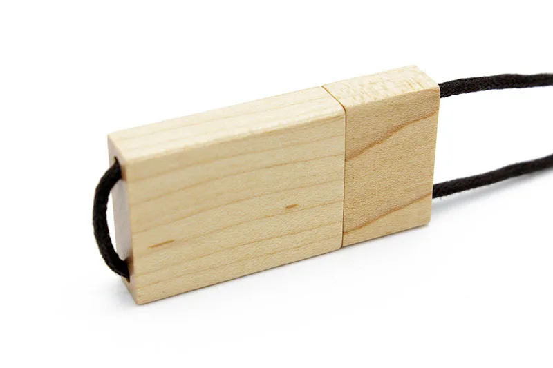 JASTER Lanyard деревянный USB флеш-накопитель Красная деревянная Флешка 4 ГБ 8 ГБ 16 ГБ 32 ГБ 64 ГБ бамбуковая палочка для создания логотипа гравировка свадебные подарки - Цвет: maple wood