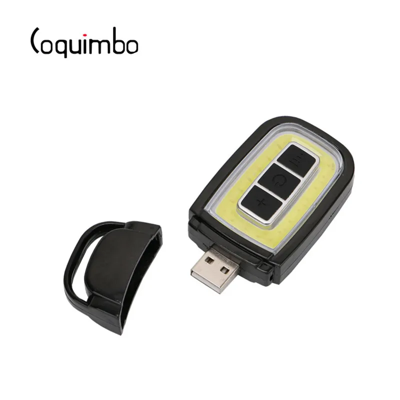 

Coquimbo Mini 3 Modes USB Rechargeable COB LED Flashlight Built In Rechargeable Battery Super Bright Flash Light For Keychain