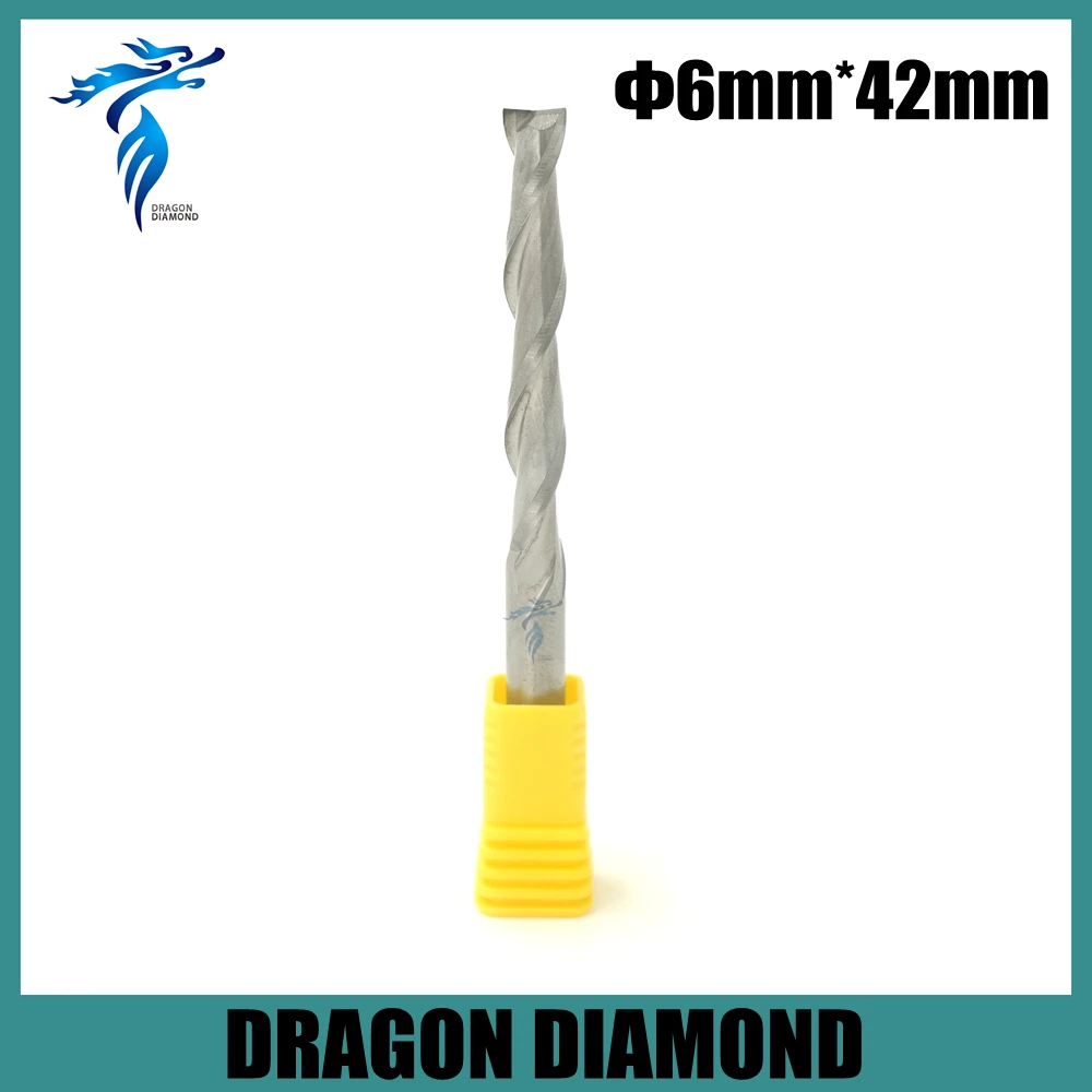 

5pcs 6*42MM Two Flutes Spiral Carbide Tools, CNC Carving Bits, Engraving Tool Cutters,End Mill Cutters for CNC Router Machine