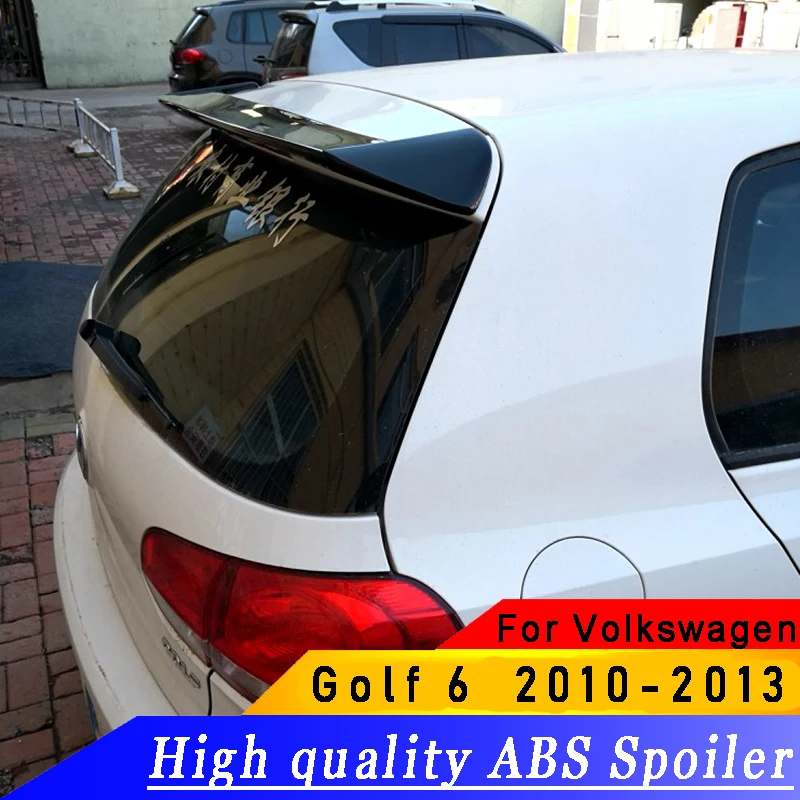 Для Volkswagen Golf 6 2010 до 2013 надрезаемая подкладка, ABS высококачественный спойлер из материала праймер или белый или черный Гольф 6 спойлер