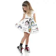 Новорожденных девочек платья детская одежда люксовый бренд платье принцессы детская одежда характер рисунок дети платья для девочек