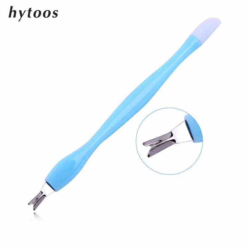 

HYTOOS Nail Cuticle Pusher Dead Skin Removal Fork Manicure Tool For Nipper Pusher Trimmer Cuticle Remover Nail Art Accessory
