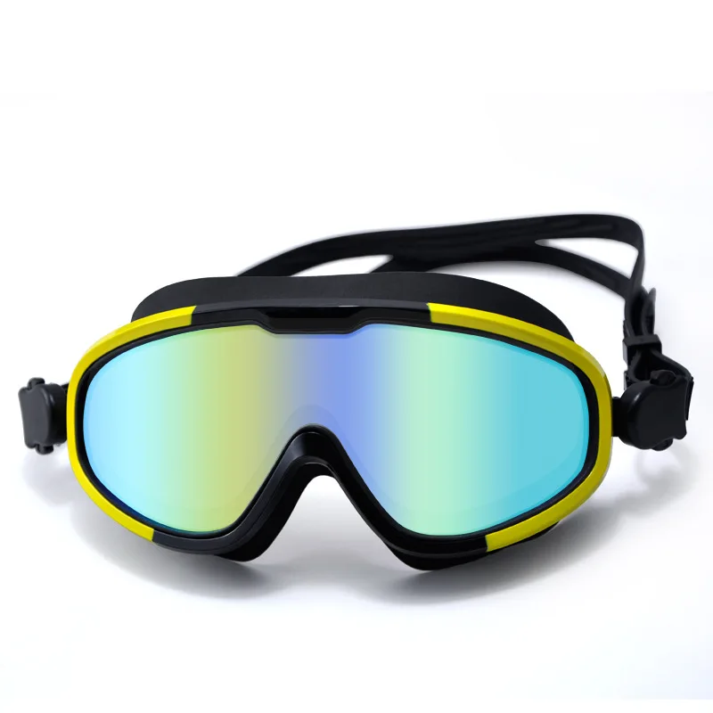 Мужские и женские Профессиональные противотуманные очки для дайвинга, мягкие силиконовые очки для плавания Uv400 с большой оправой, очки для плавания - Цвет: Y