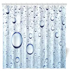 Пузыри воды занавеска для душа, капли воды полиэфирная ткань ванная душевая занавеска удлиненная водостойкая занавеска для душа s