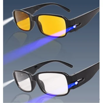 

Cheap LED Reading Glasses with illumination Adjustable Magneic Health Protection Lazy Glasses Presbyopic lesebrille Diopter