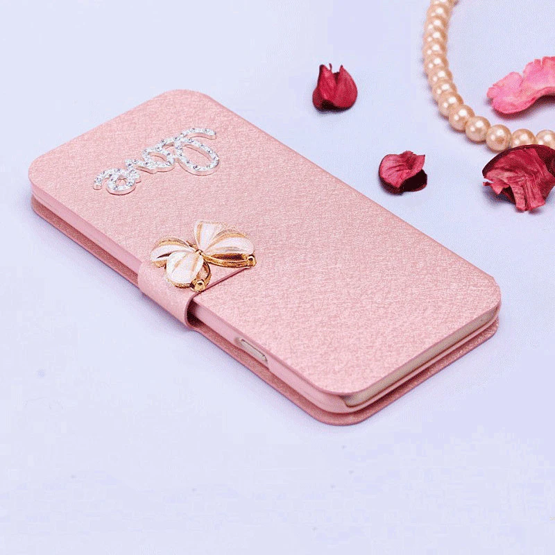 

For LG L90 Luxury Flip Magnetic PU Leather Wallet Phone Case For LG L90 L 90 D405 D415 Dual D410 Cover bag with diamond buckle