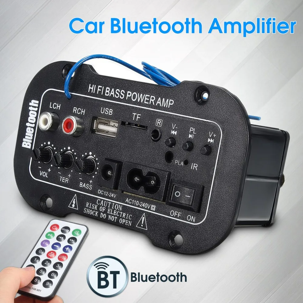 1 комплект Автомобильный Bluetooth усилитель HiFi бас усилитель мощности стерео цифровой усилитель USB TF пульт дистанционного управления для автомобиля аксессуары для дома горячая распродажа