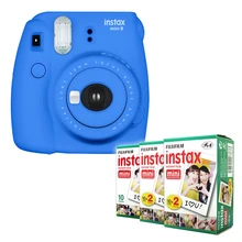 Fujifilm Instax Cobalt Blue Mini 9 мгновенная камера+ Fuji Обычная пленка 50 листов фотобумага