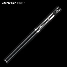 Stylo à bille noire en métal avec recharge d'encre noire, gemmes de qualité, papeterie de bureau et d'école, livraison gratuite