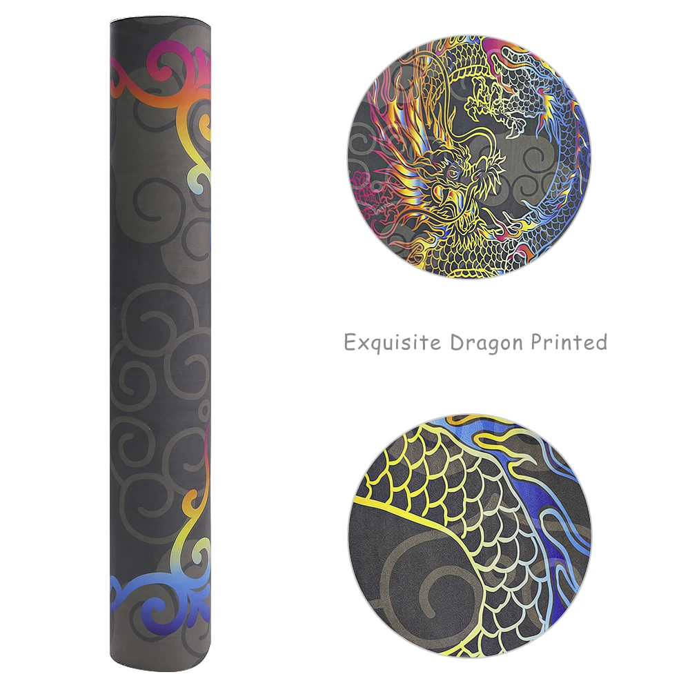 Suede Natural Rubber Mat Cool Dragon Printed Yoga Mat Breathe Freely & Absorb Sweat High Density Pilates Floor Non Slip Eco Suede Natural Rubber Mat Cool Dragon Printed Yoga Mat Breathe Freely & Absorb Sweat High Density Pilates Floor Non Slip Eco