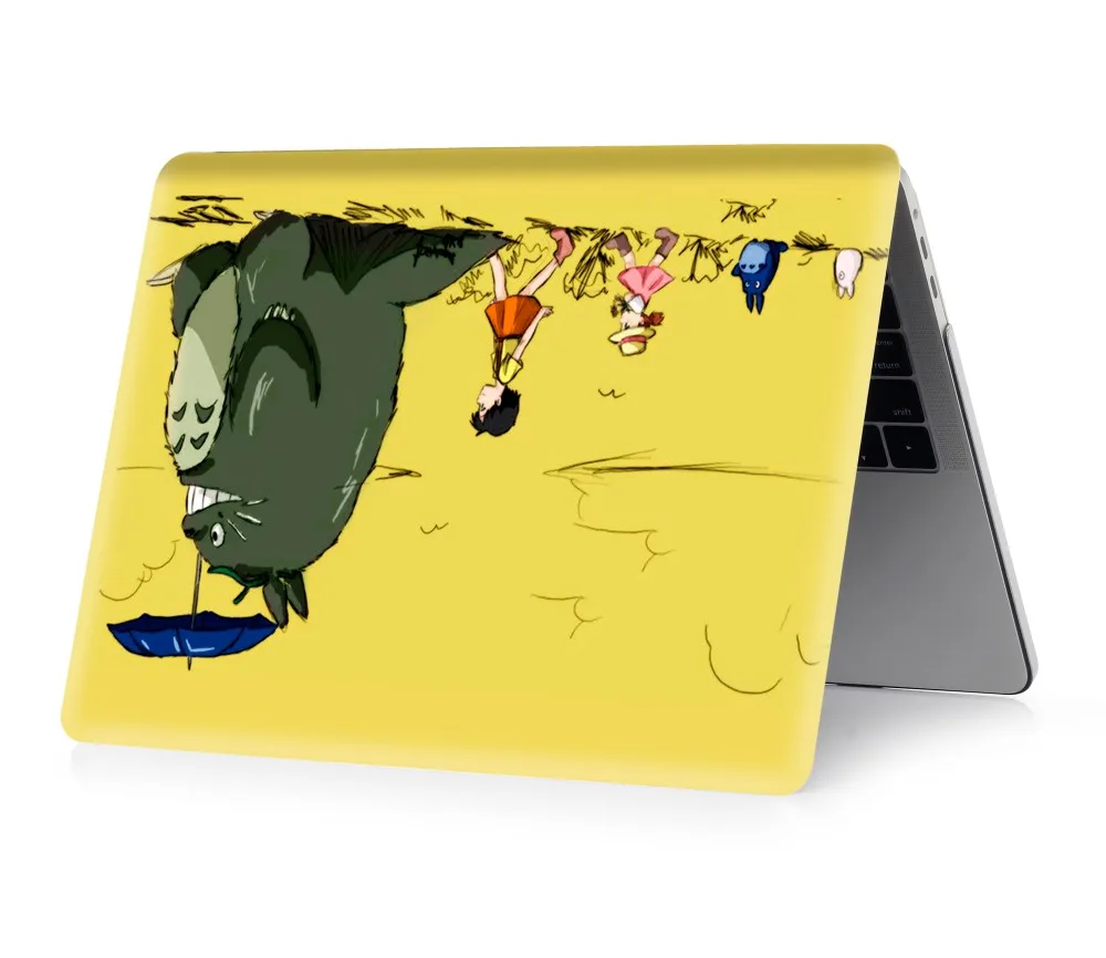 Чехол для ноутбука Totoro с цветной печатью для MacBook Air retina Pro 11 12 13 15 для MacBook с сенсорной панелью New Air 13 New Pro13 15