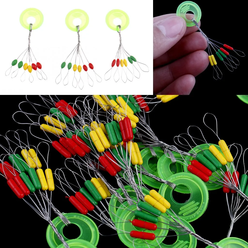 

2019 New 100set(600Pcs) Olives&Cylindrical Space Beans Stoppers Fishing Tackle Accurate Positioning Float Connector S M L