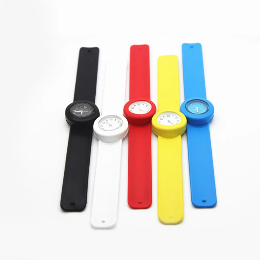 

5 Candy Colors Watch Kids Silicone Rubber Wrist Watch Children Christmas Gift Boy Girls Jelly Candy Slap Student Quartz Watches
