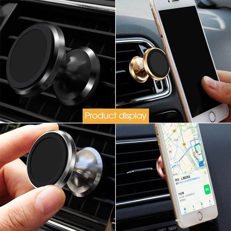 

Car Phone Holder Magnetic Air Vent Mount Mobile Smartphone Stand Magnet Support Phone in Car GPS For iPhone XS Max For Samsung