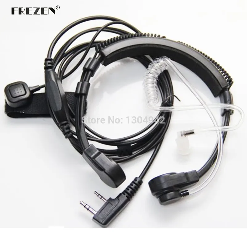 Extendable Throat Microphone Mic Earpiece Headset For Cb Radio Walkie Talkie Baofeng Uv5r Bf88s