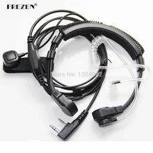 Extendable Throat Microphone Mic Earpiece Headset for CB Radio Walkie Talkie BAOFENG UV 5R UV 5RE Plus UV B5 UV B6 GT 3 KG UV8D