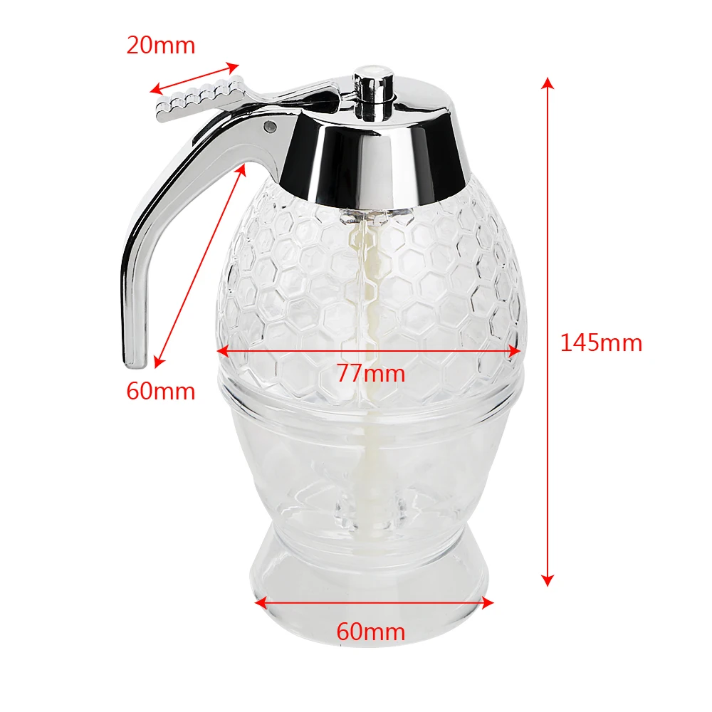 New Juice Syrup Cup Bee Drip Dispenser Kettle Kitchen Accessories Honey Jar Container Storage Pot Stand Holder Squeeze Bottle unbreakable drinking glasses