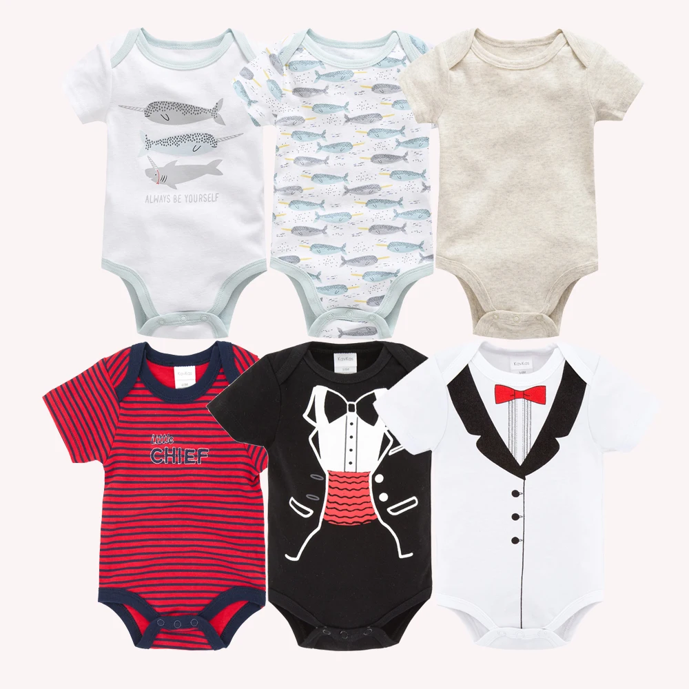 6PCS Baby Girls Cotton Bodysuits 5