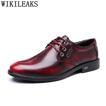 

Wedding Shoes Men Dress Luxury Italian Brand Genuine Leather Shoes Men Formal Coiffeur Vintage Shoes Men Elegant Buty Meskie