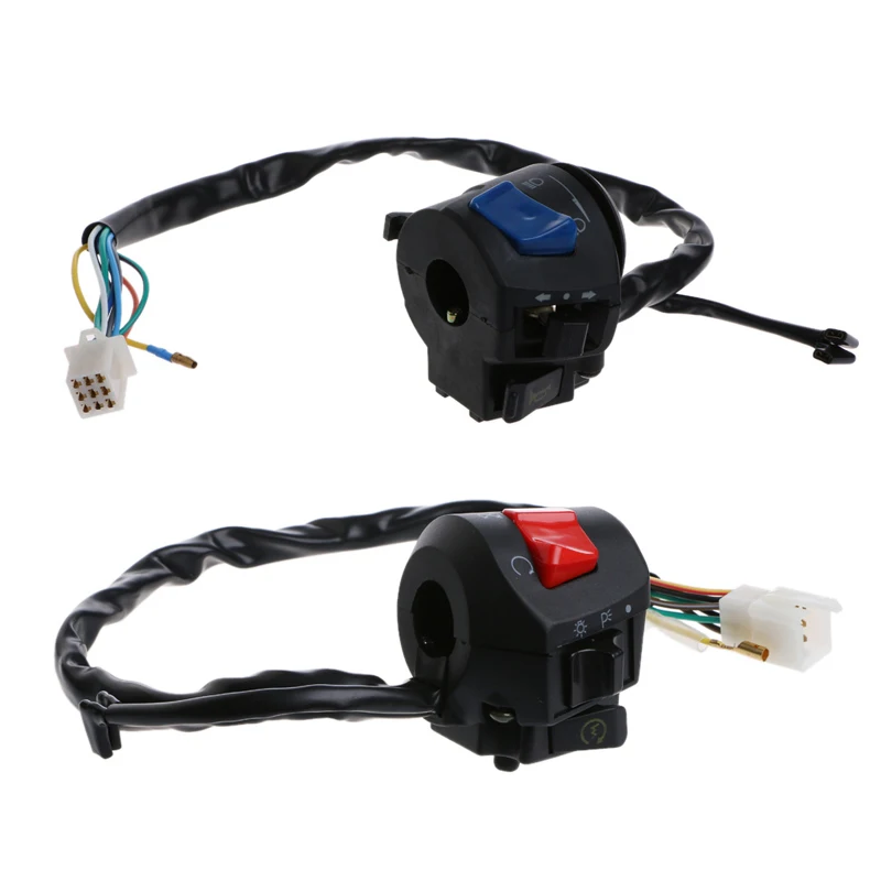 

2x Motorcycle 22mm Handlebar Horn Turn Signal Headlight Electrical Start Switch 0166