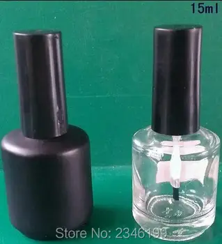 

15ML Nail Oil Packing Bottle, Black Color Transpareent Color Cosmetic Nail Oil Bottle With Plastic Black Lid, 20pcs/lot