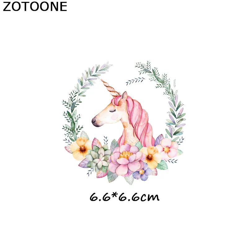 ZOTOONE DIY нашивки для одежды, наклейки для одежды, единорог, девушка, сердце, аппликация, аппликация, детская одежда E - Цвет: 1127