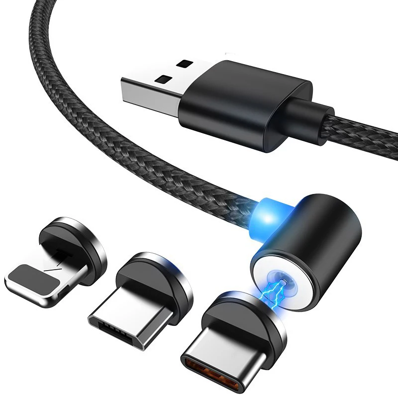 

90 Degree Micro Usb Type C Magnetic Cable Usb-C Type-C Charging Wire Cord for Samsung Galaxy A8s A3 A5 A7 A8 A9 Huawei Xiaomi