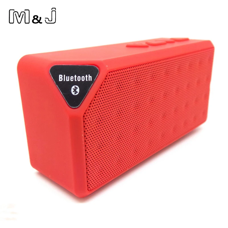 M& J Мини Bluetooth динамик X3 модный стиль TF USB беспроводной портативный музыкальный звуковой ящик сабвуфер громкий динамик s с микрофоном
