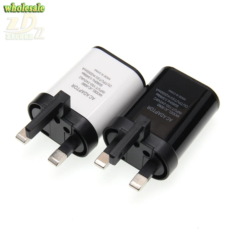 New UK EU US 3PIN Plug USB Charger 2A Universal Mobile Phone Charger
