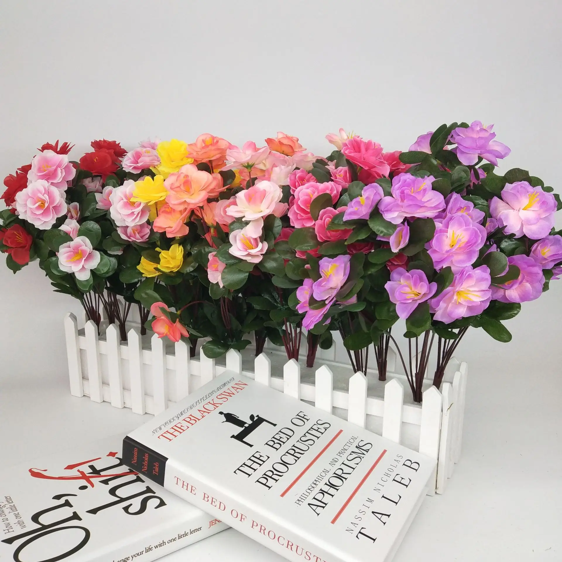 

Artificial Flowers Cheap Bouquet Simulation of Azalea Safflower Wedding Party Garden Home Decoration Silk PlasticPlants Flowers
