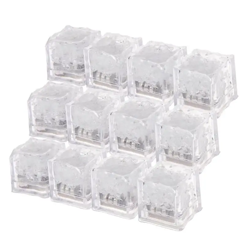 

12pcs DIY Colorful Flash LED Drinking Ice Cubes Wedding Festival Decor Party Props Glowing Light Dropshipping
