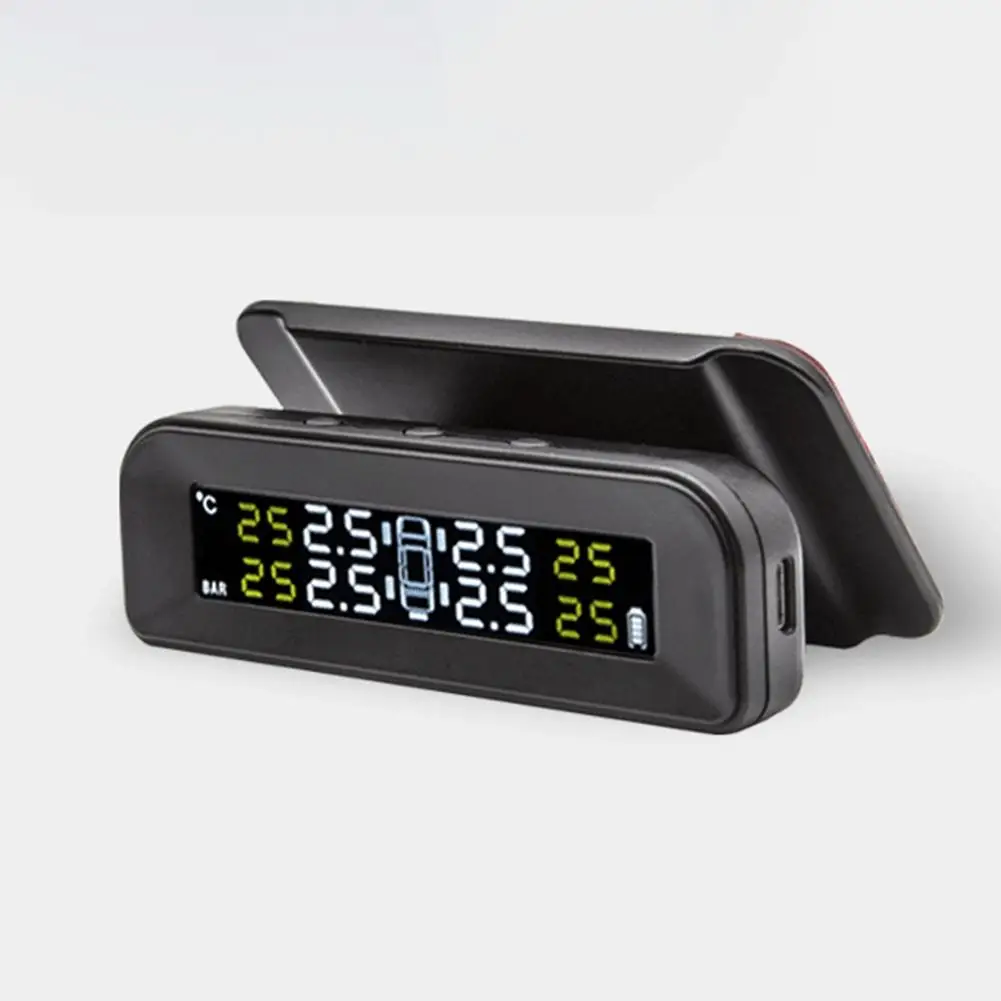

Hot Car LCD Real-time Tire Pressure Monitoring System Solar TPMS Universal Tester