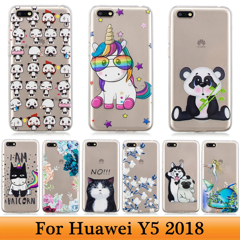Силиконовые чехлы Y5(2018) для Huawei Y5 Prime 2018 мягкий чехол из ТПУ с 3D рисунком собаки