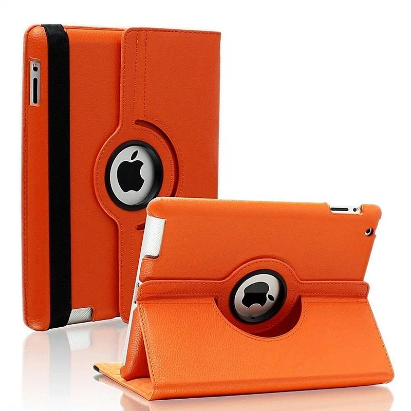 

Case for iPad 2 iPad 3 iPad 4 360 Degree Rotating Stand Leather Protective Cover For iPad 2 3 4 Smart Capa A1395 A1396 A1430