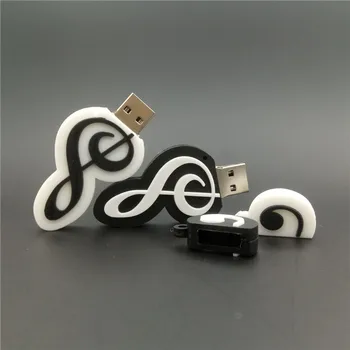 

exuanck 10pcs/lot soft silicone cartoon music symbol model usb flash drive 16GB 8GB 32GB 4GB memory stick thumb pen drive